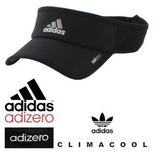 EXCLUSIVE Adidas ADIZERO & CLIMACOOL Visor, Black /White, One Size Fits All